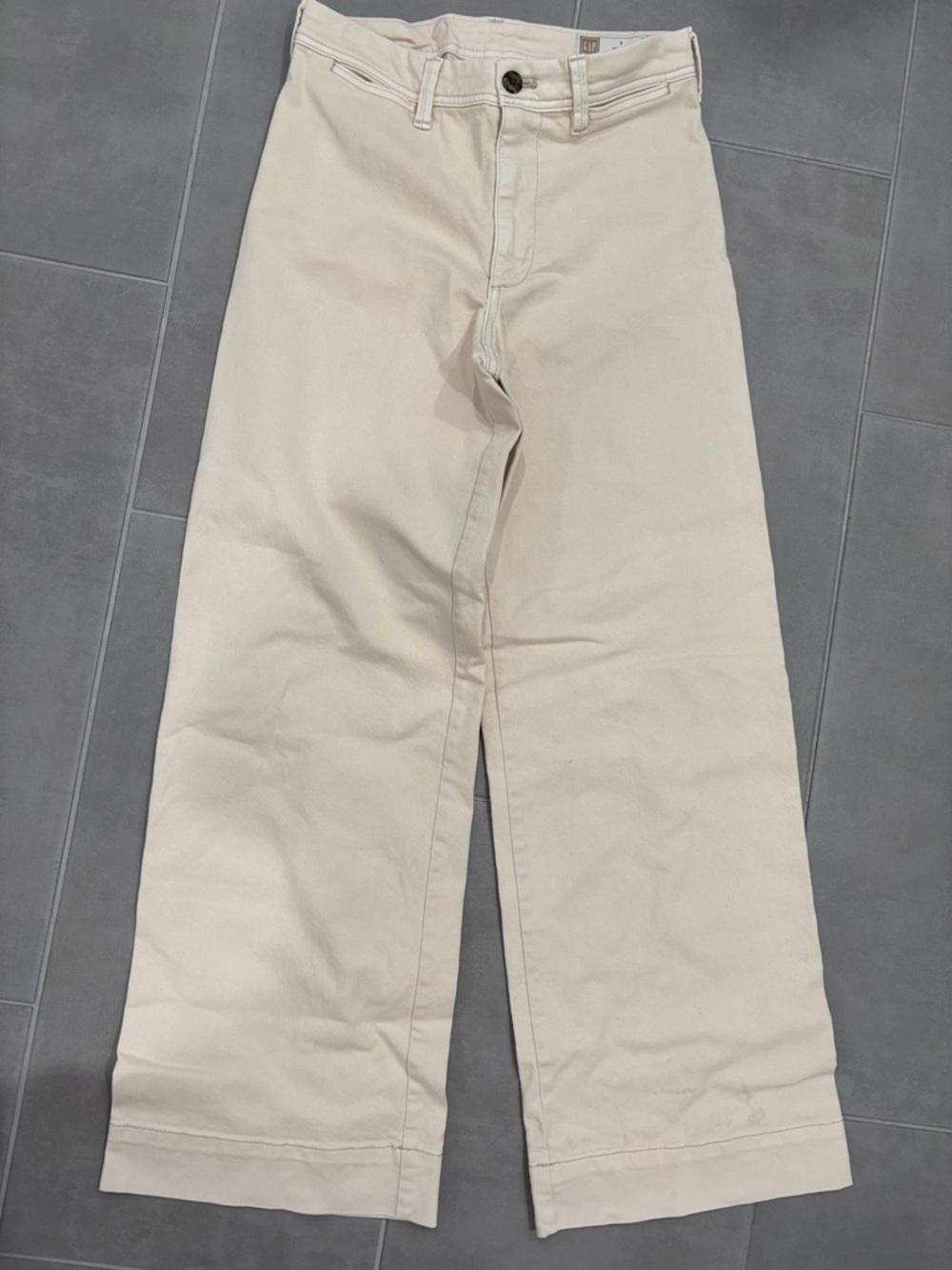 GAP Wide-Leg High Rise Beige Denim - Size 2
